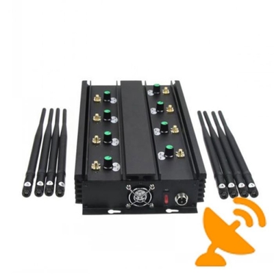 Регулируемый прибор Jammer VHF UHF 8 диапазонов для того чтобы преградить сигнал 16W мобильного телефона